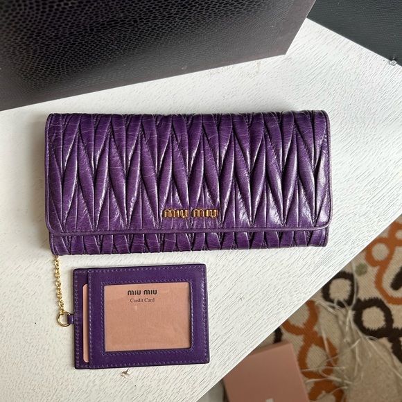 NWT Miu Miu Matelasse Long Wallet - Picture 9 of 9
